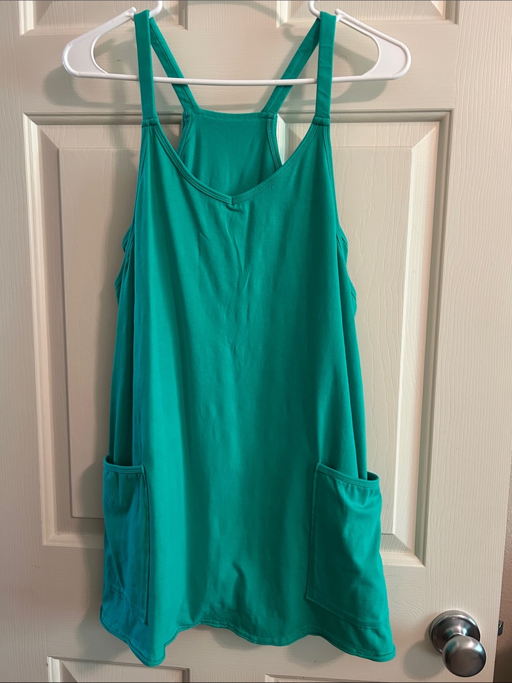 Amazon Teal Green Mini Dress with Pockets
